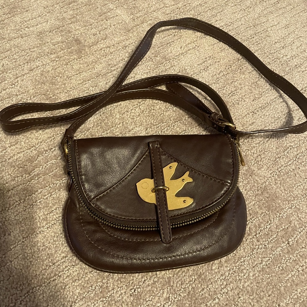 Marc Jacobs Petal to the Metal Small Crossbody Purse Chocolate Brown Color